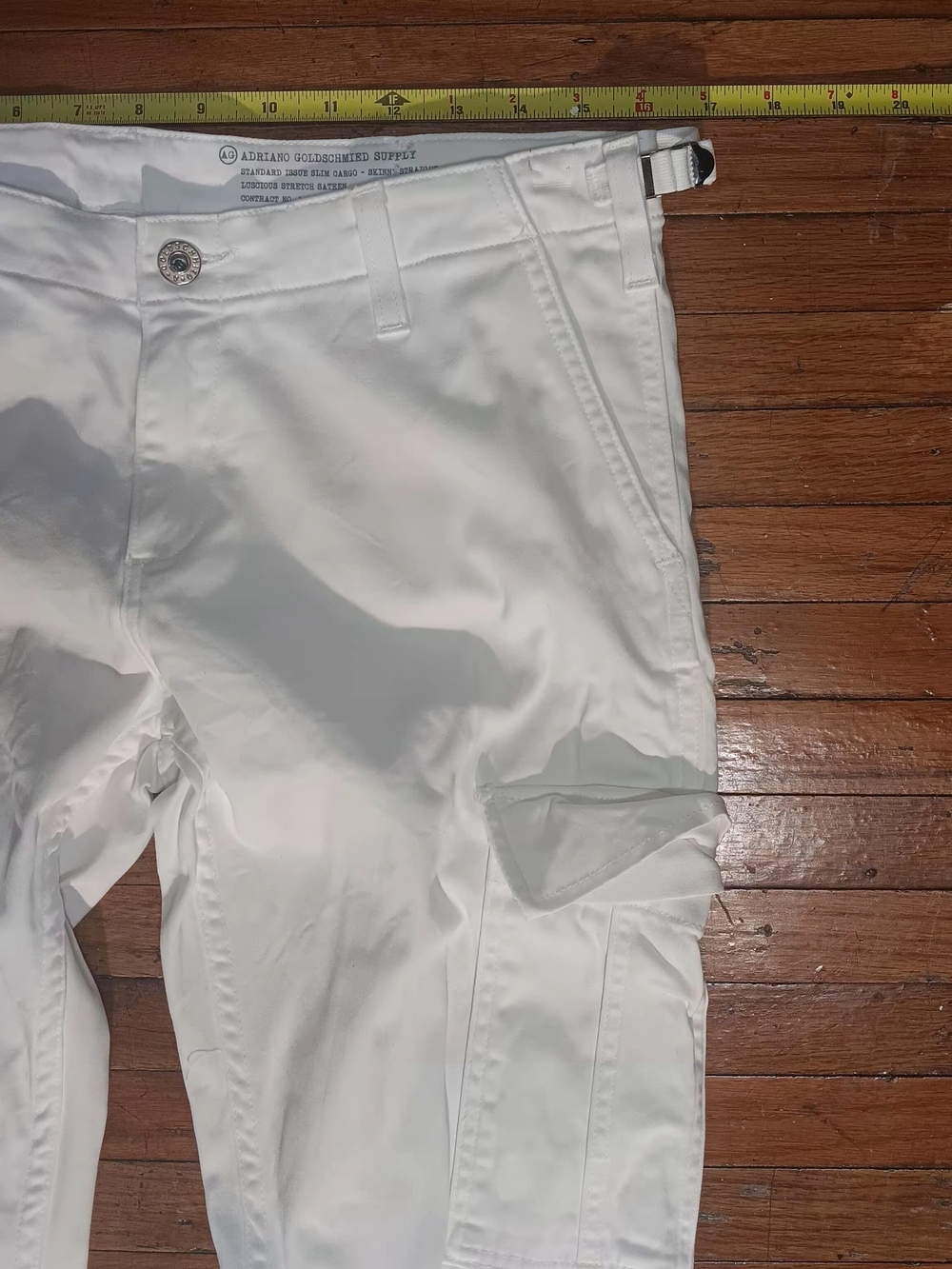Ag Adriano Goldschmied White Slim Cargo Pants - Picture 3 of 7